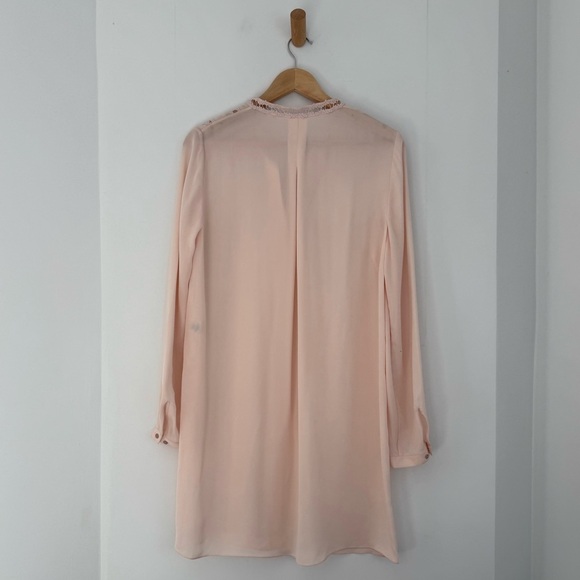 Elie Tahari powder pink silk Samaira long button down tunic blouse - Small - Picture 6 of 8